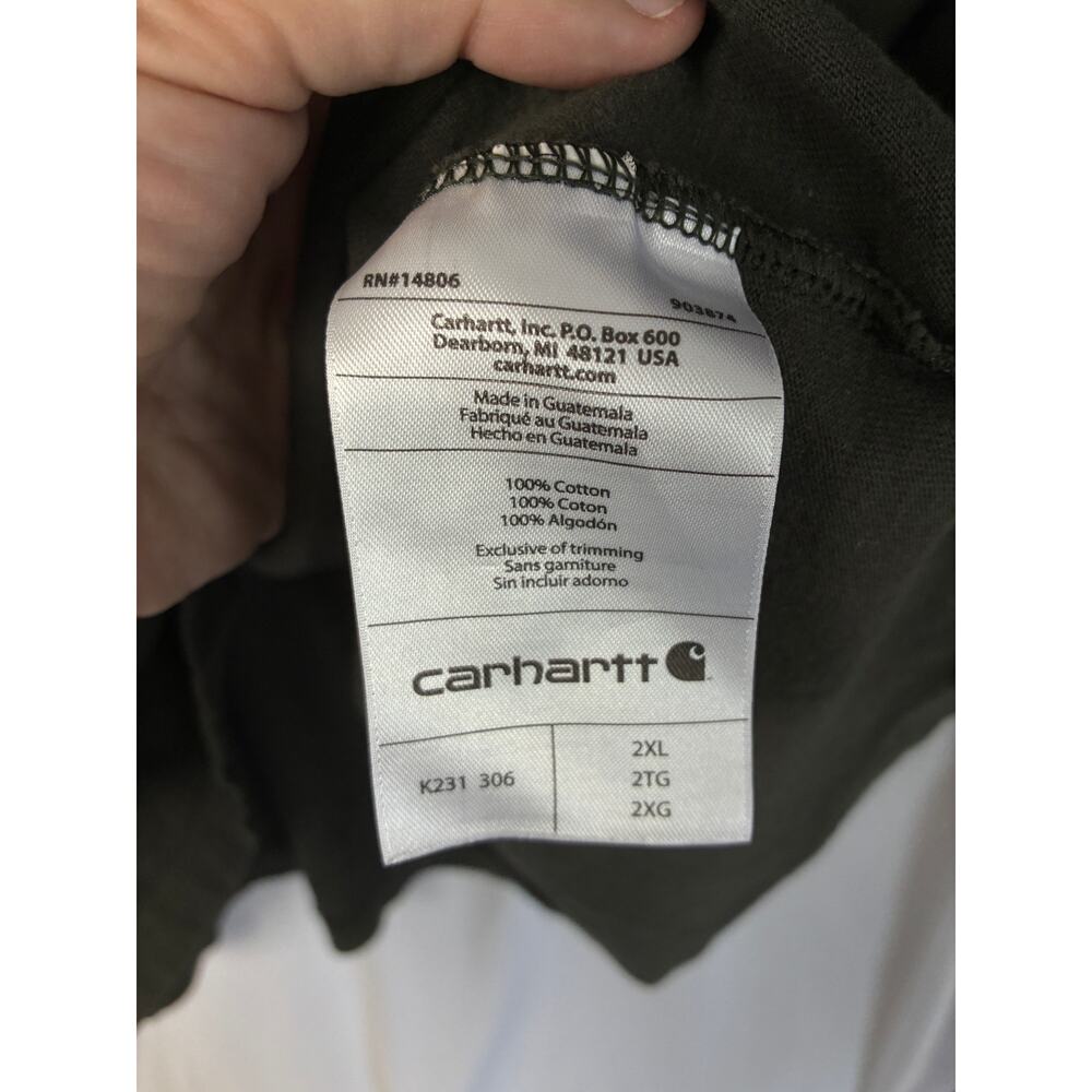 Carhartt Long Sleeve T-shirt Mens 2XL Gray Loose Fit Sleeve Logo Spot - Picture 4 of 7